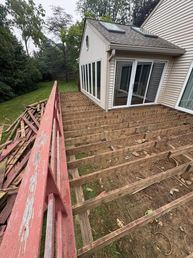 Composite Deck Build before